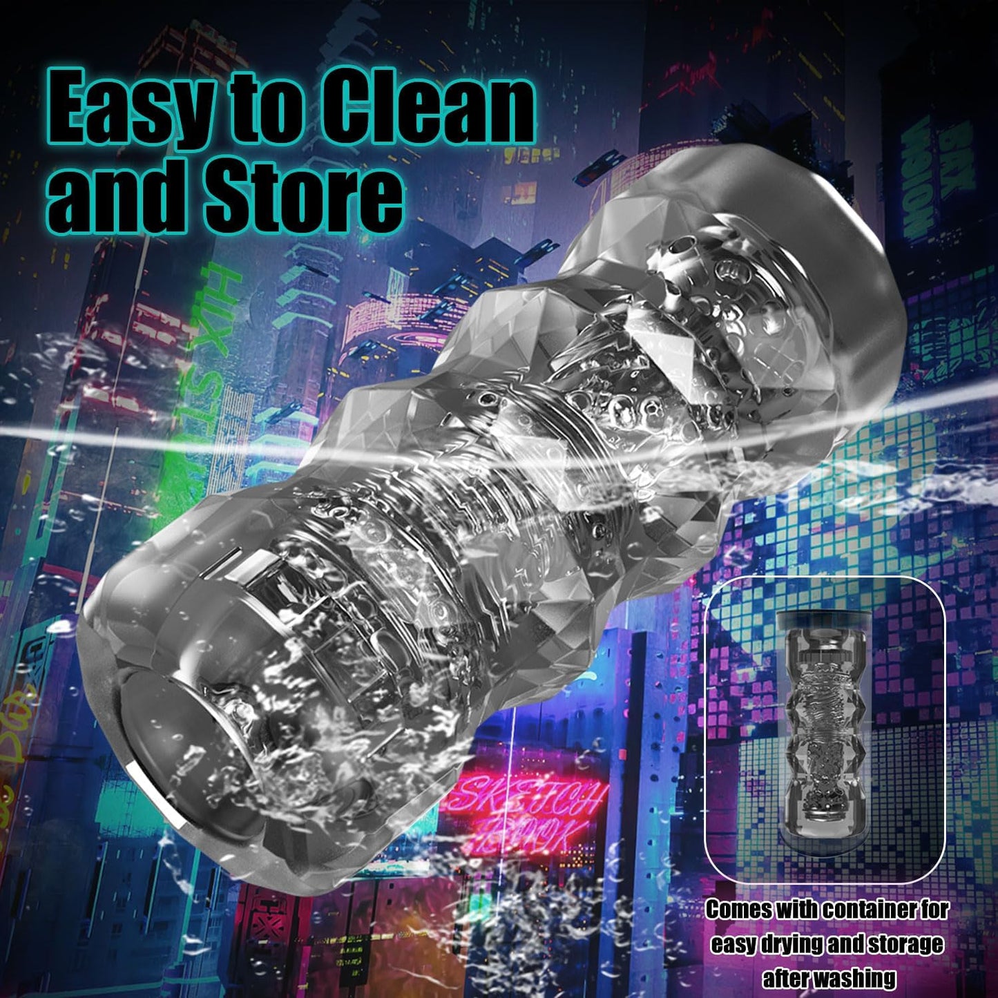 5D Pocket Pussy Stroker Penis Training Blowjob Masturbator