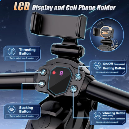 Automatic Masturbator Penis Pump Blowjob with 9 Thrusting/Sucking/Vibrating Heating