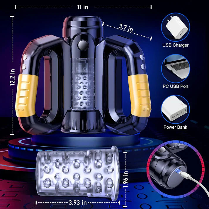 Automatic Male Masturbators Stroker Sex Machine with 10 Thrusting & Rotating Modes