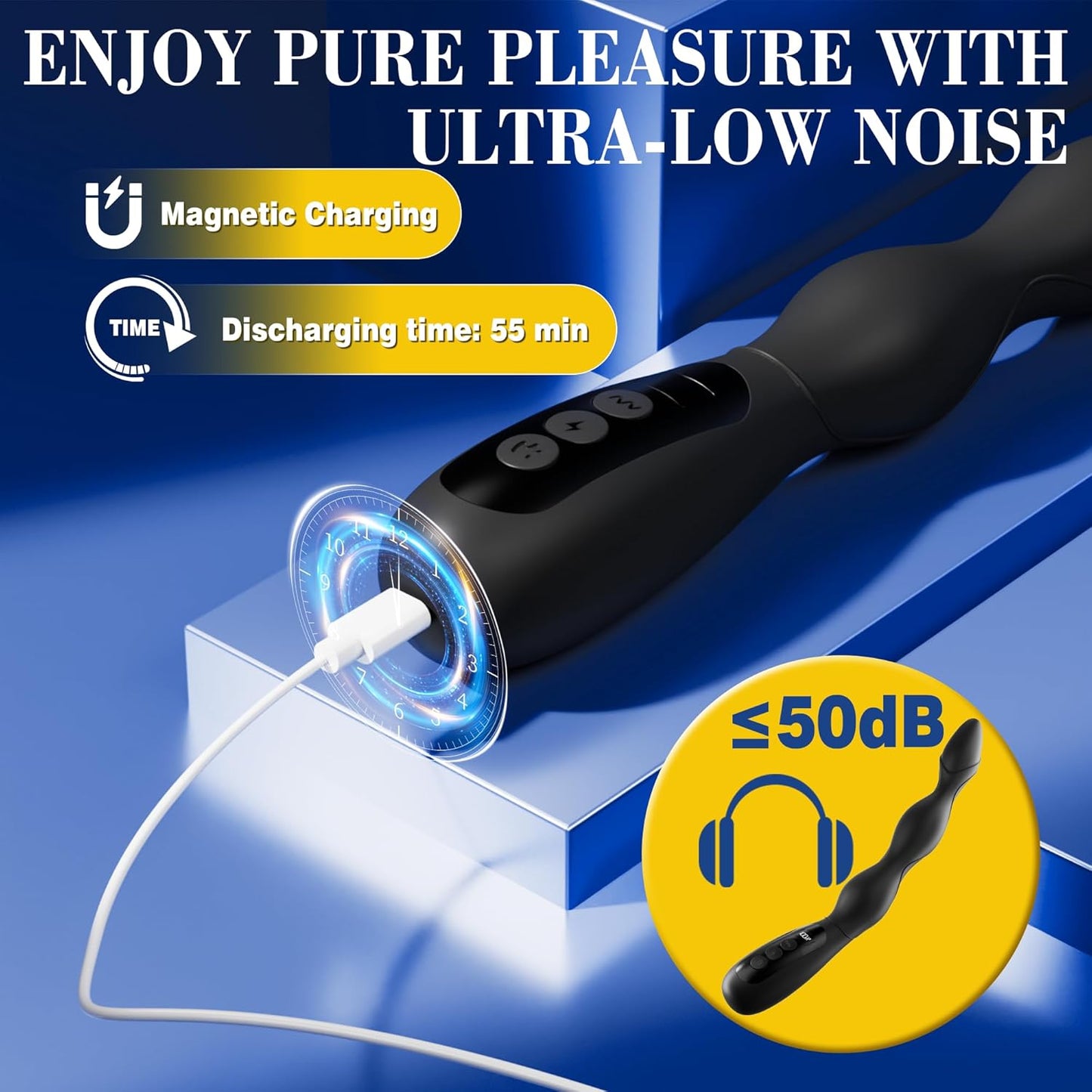 Estim Anal Vibrator Butt Plug Prostate Massager with 5 Electric Shock & 10 Vibrating & 3 Heating