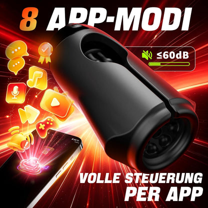 App-controlled Penis Trainer Vibrator Glans Stimulator with 9 Rotation & Vibration Modes