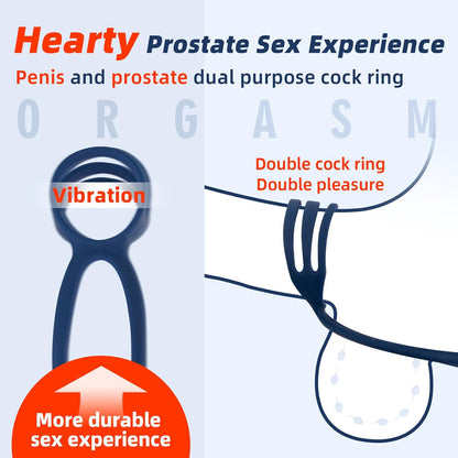 Multi Climax Male Masturbator 3 in 1 Prostate Massager with 12 Vibrating Modes