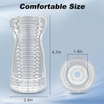 3D Transparent Pocket Pussy Portable Penis Trainer Male Masturbator