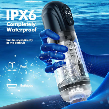 2 IN 1 Automatic Sucking Masturbator Blowjob with 10 Vibrating & Suction Modes