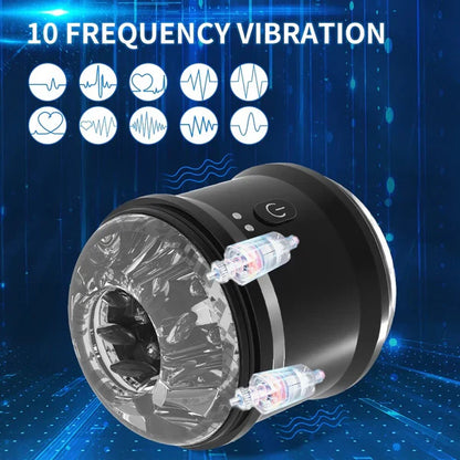 Open-ended Electric Penis Trainer Glans Stimulator Masturbator with 10 Vibration Modes