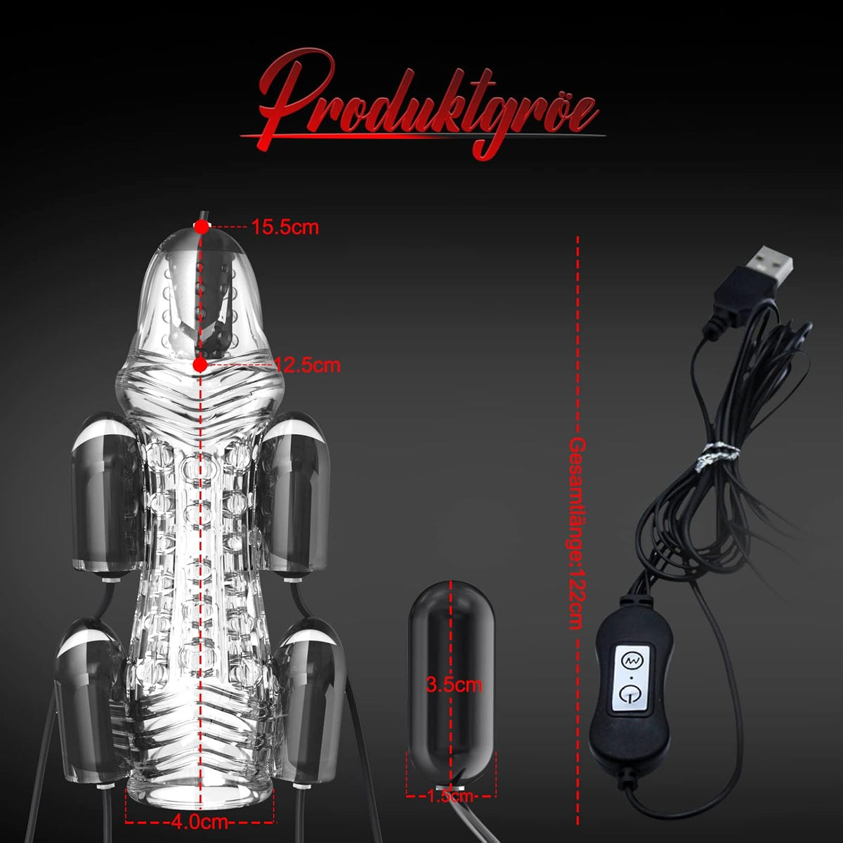 Electric Penis Trainer Vibrator Glans Trainer Pocket Pussy with 6 Vibrators & 10 Modes
