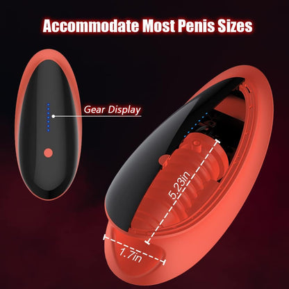 360° Surround Air Pulse Penis Trainer Stroker Masturbator with 7 Intense Vibrating Modes