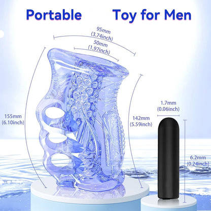 Electric Penis Trainer Vibrator Stroker Blowjob with 10 Vibration Modes