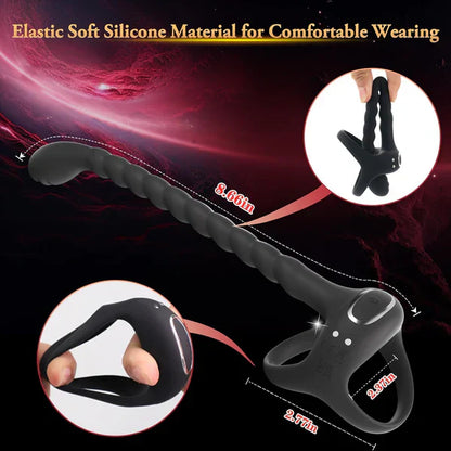 4 in 1 Prostate Massager Cock Ring Taint Stimulator Anal Toys with 10 Vibrations