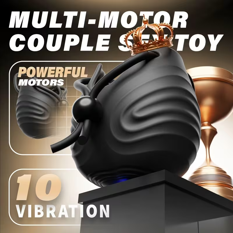 Rooster Cock Ring Penis Trainer Vibrator Testicle Stimulator with 10 Vibrations Modes