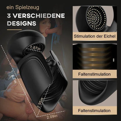 360° Full Enclosure Automatic Penis Trainer Vibrator Masturbator with 10 Vibration Modes