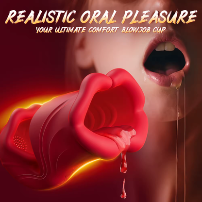 360° Full-Surround Penis Trainer Stroker Blowjob Masturbator with 9 Vibration Modes