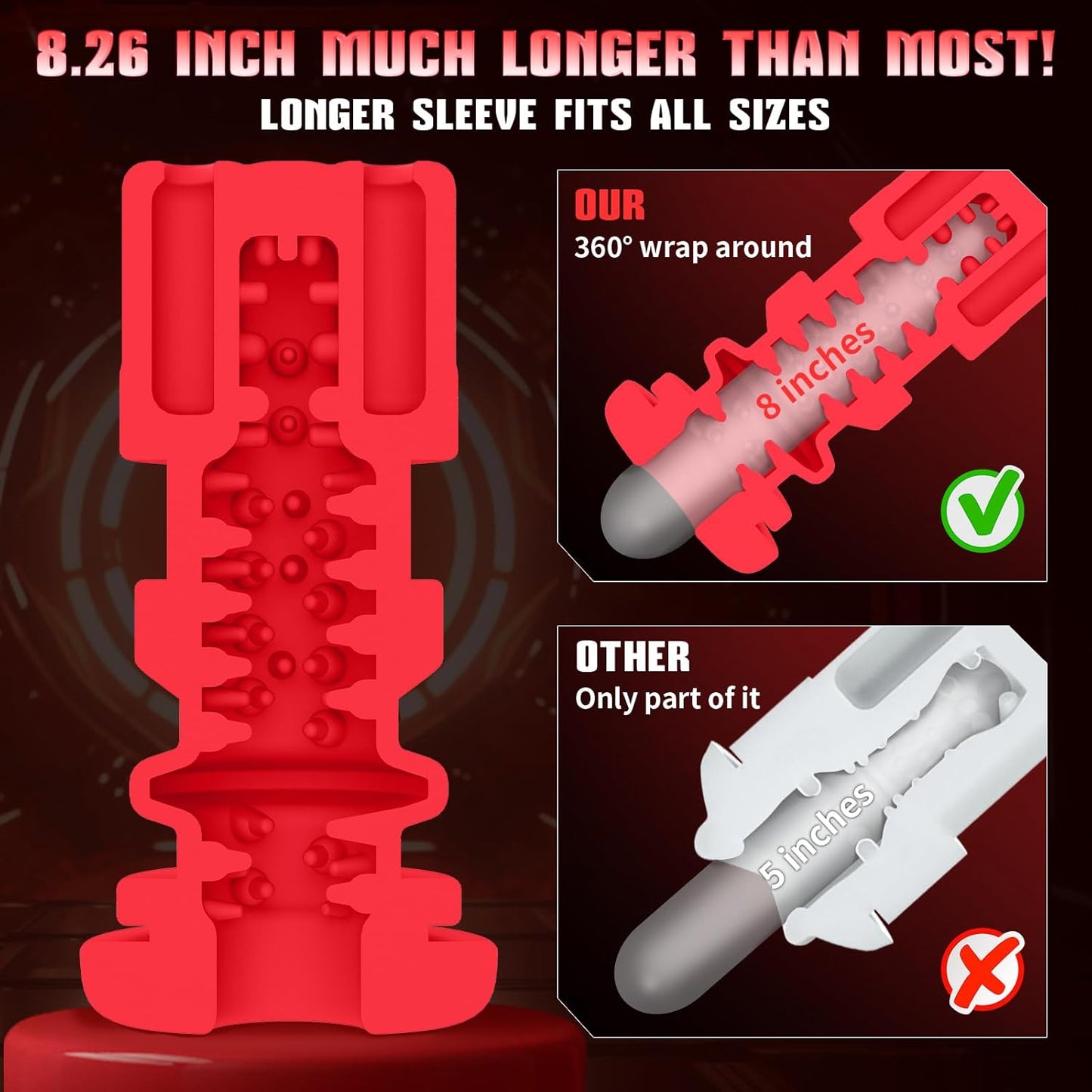 Automatic Masturbator Sex Machine Stroker with 10 Vibrating & 8 Thrusting