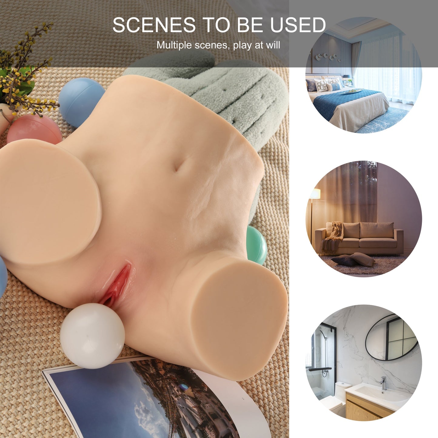 Fay - 19.84LB Lifelike Male Masturbator Pocket Pussy with 3D Realistic Virgin Pussy Ass