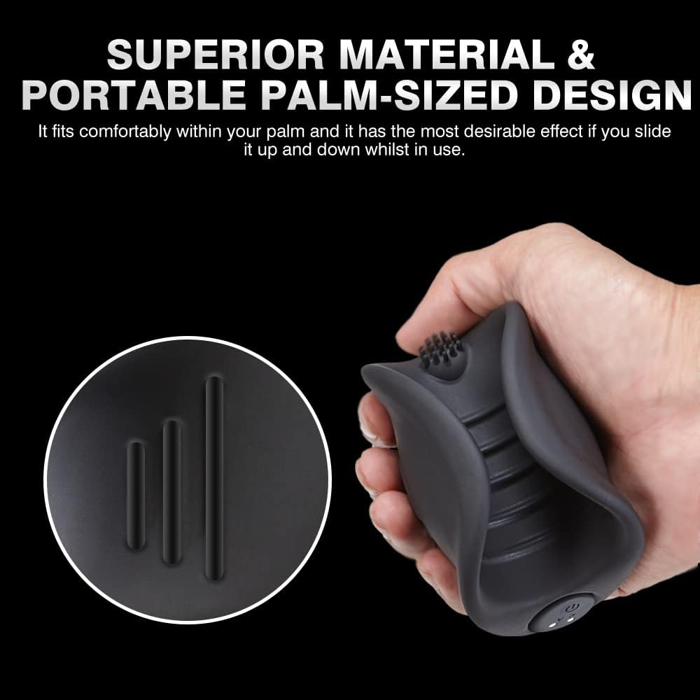 2 IN 1 Penis Endurance Trainer Glans Massager Masturbator with 10 Powerful Vibrations