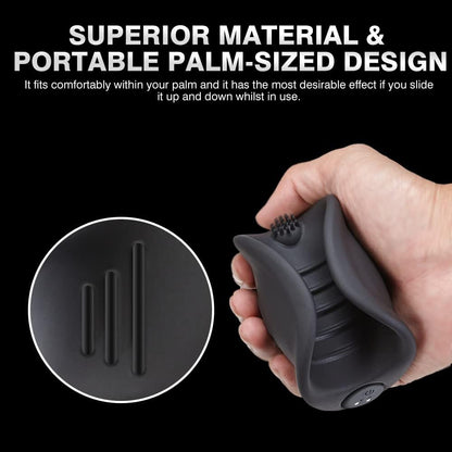 2 IN 1 Penis Endurance Trainer Glans Massager Masturbator with 10 Powerful Vibrations