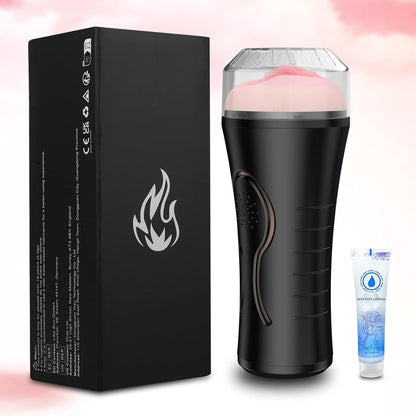 10 Vibration Modes Realistic Masturbation Cup Plump Stroker