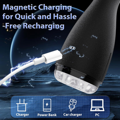 Automatic Masturbator Stroker Penis Pump with 3 Squeezing & 3 Suctions & 10 Vibrations Modes