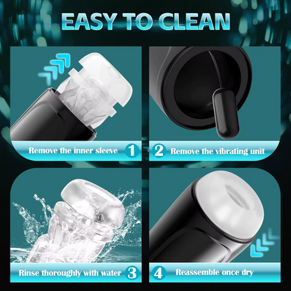 Automatic Masturbator Penis Stroker Blowjob with 10 Vibrating & Sucking Modes