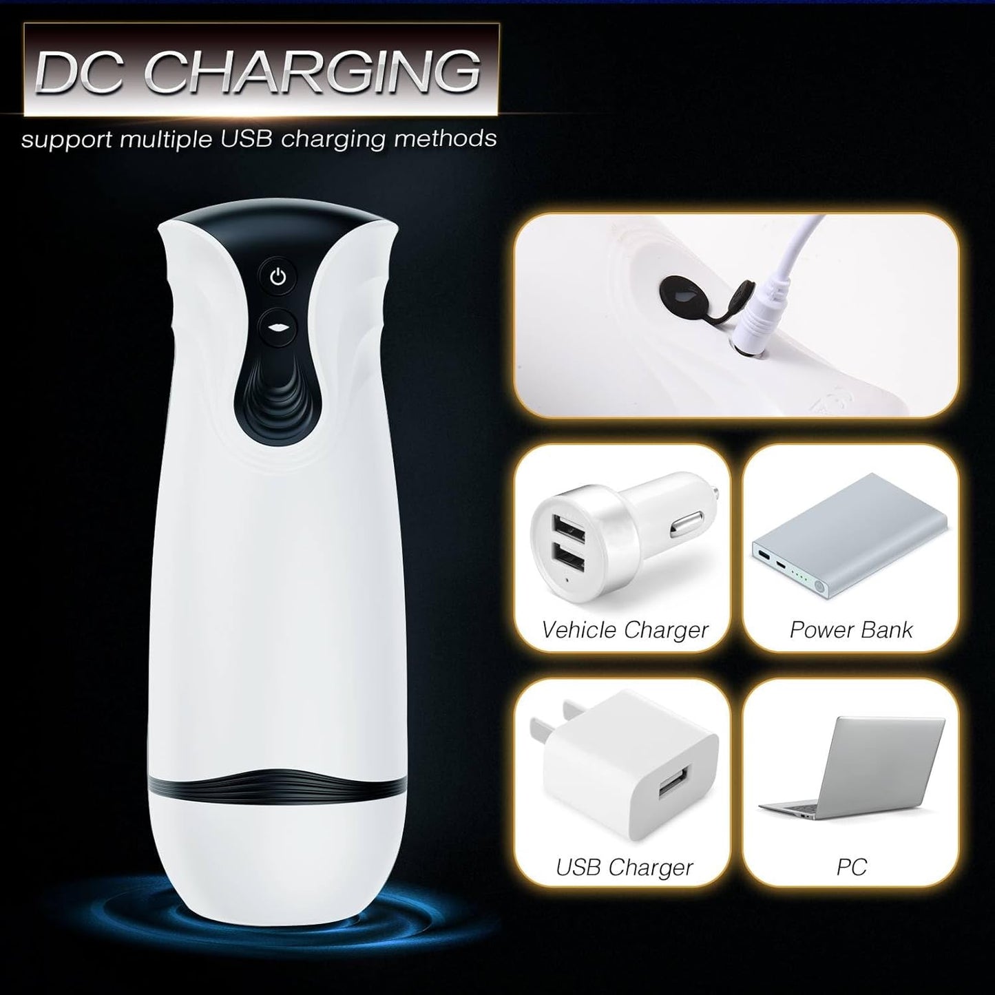 Automatic Sucking Masturbator Penis Trainer with 10 Vibration & 4 Sucking Modes