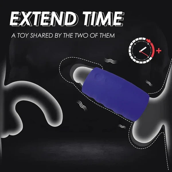 Heating Penis Trainer Glans Massager with 6 Vibration Modes & 4 Tapping Modes