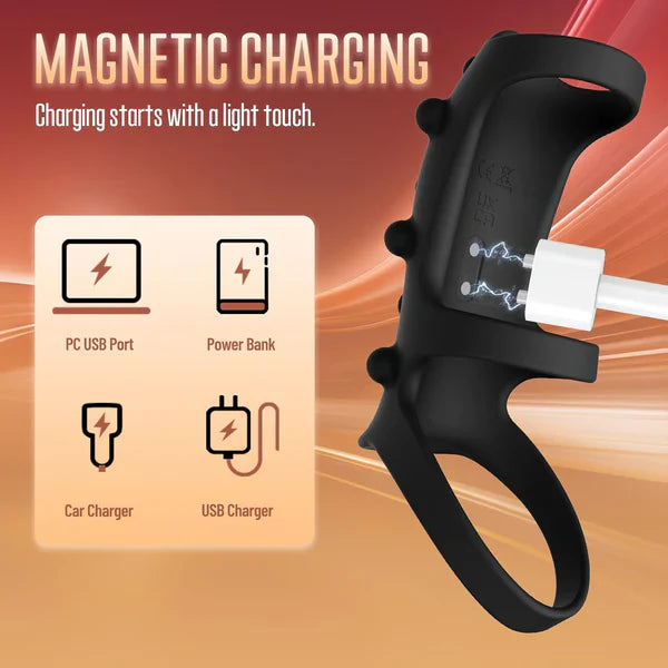 APP Control Penis Trianer Enlarger Cock Ring Masturbator with 10 Vibration Modes