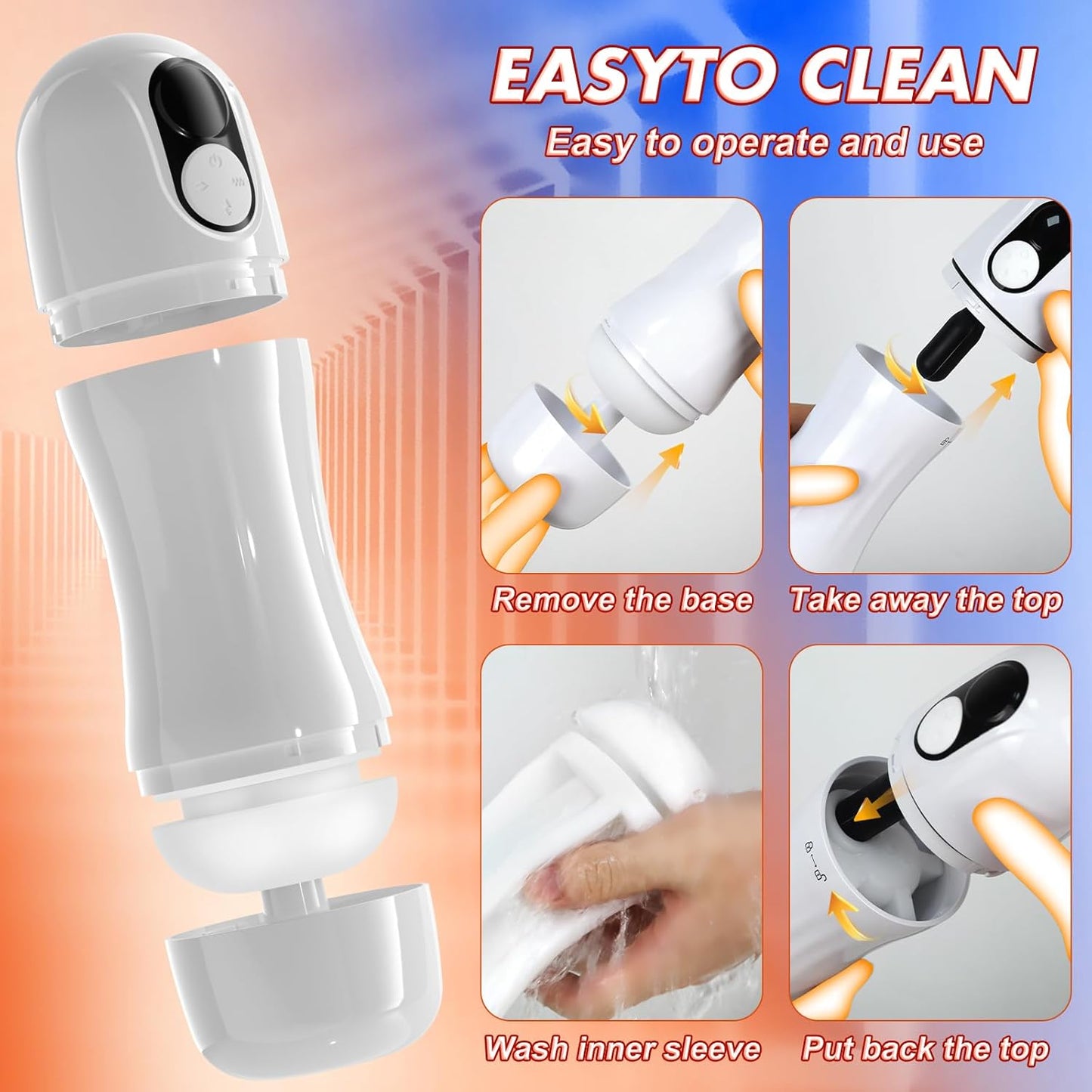 Automatic Sucking Masturbator Stroker Blowjob with 5 Suction & 9 Vibration Modes