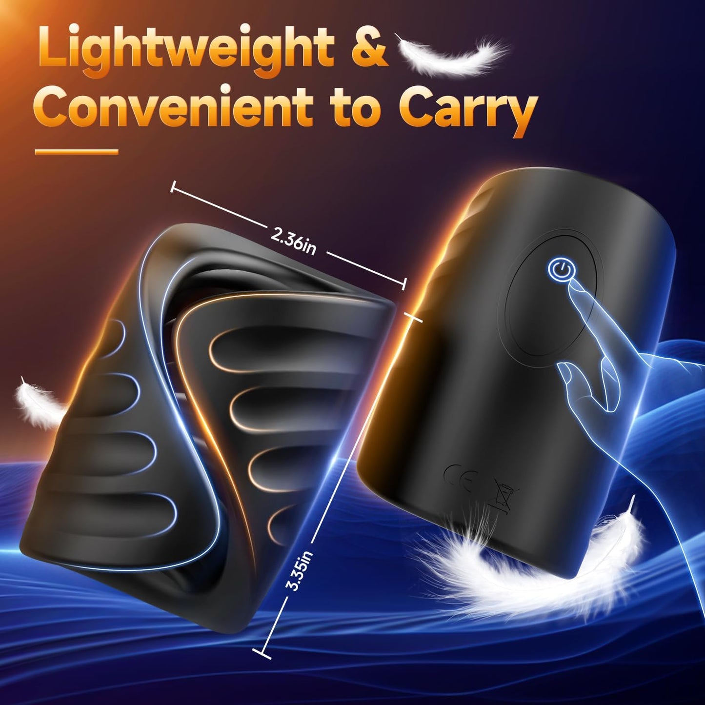 2 IN 1 Masturbator & Penis Trainer Glans Stimulator with 10 Vibration Modes