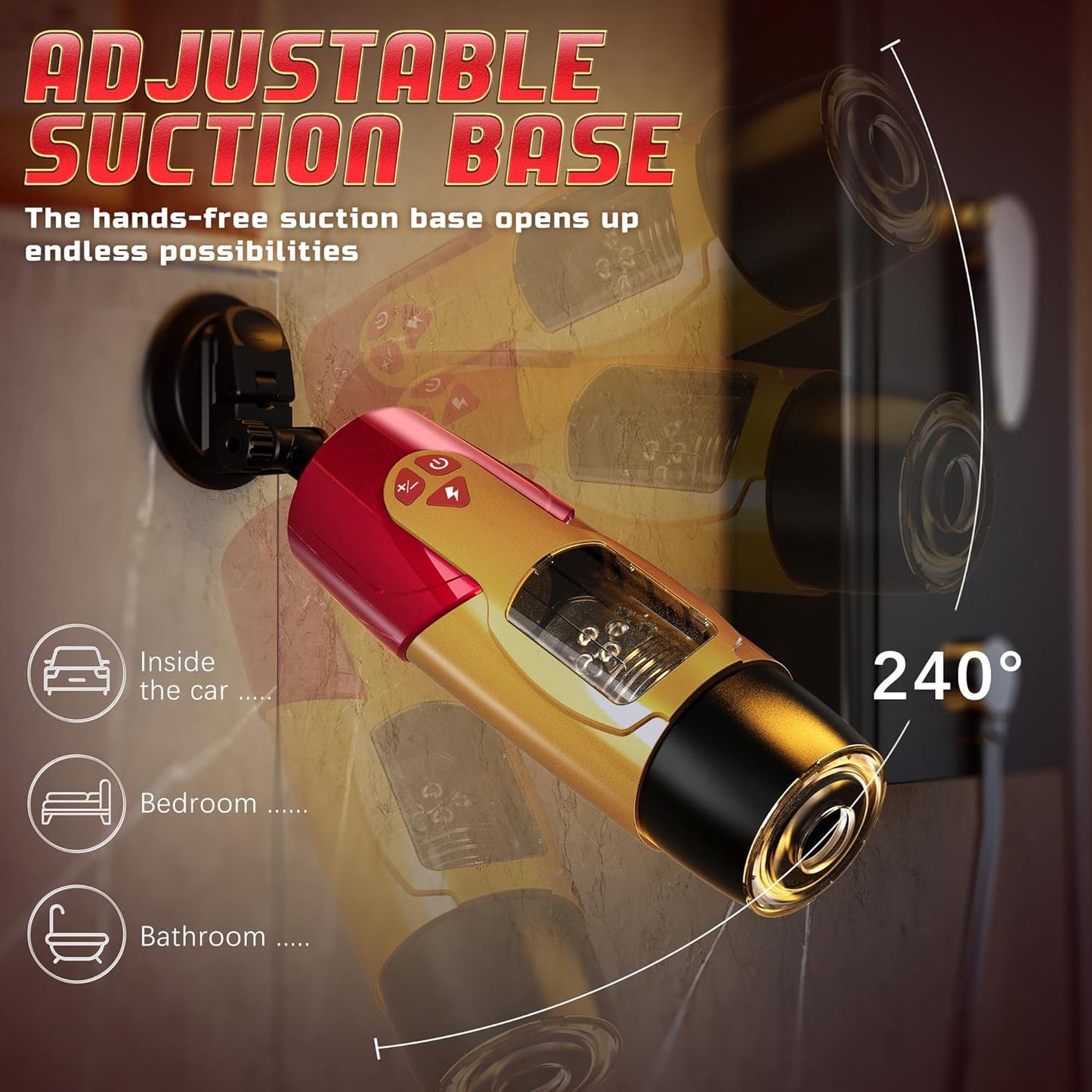 Automatic Masturbator Cup Stroker Sex Machine with 7 Rotating & 3 Thrusting Modes