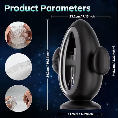 Automatic Masturbator Penis Trainer Stroker with 9 Sucking & Thrusting & Rotating & Vibrating