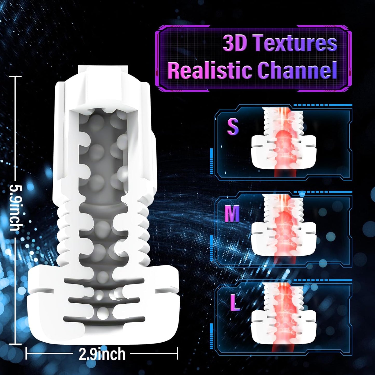 Coupe de masturbation automatique avec 7 modes de poussée de foudre et de viration 