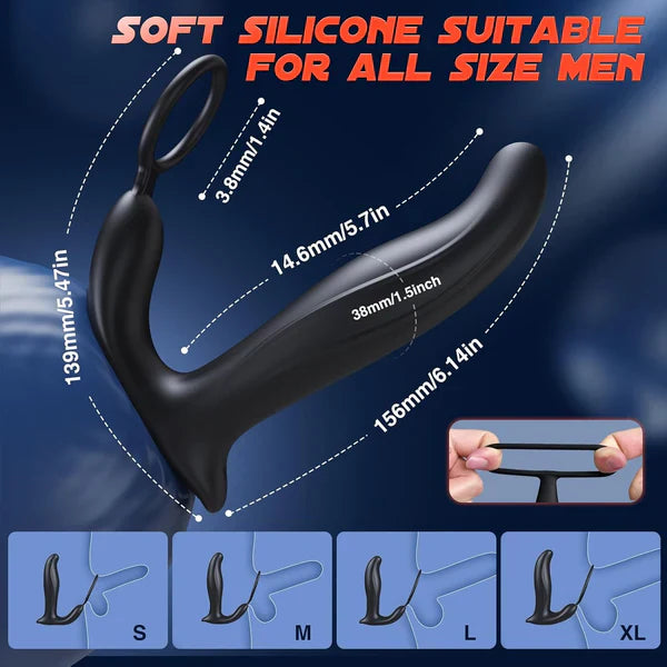 5 IN 1 Anal Vibrator Prostate Massager Butt Plug with 10 Wiggling & Thrusting & Vibrating