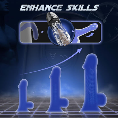 Automatic Masturbator Penis Pump Enlargers with 5 Sucking & 9 Vibrating Modes