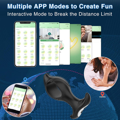 Anal Vibrator Butt Plug Prostate Massager with 3 Electric Shock & 7 Vibration Modes