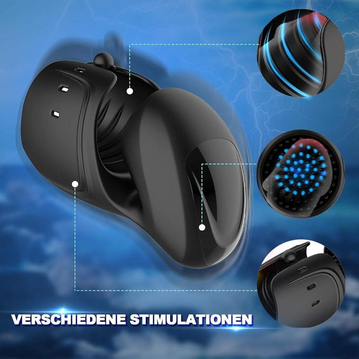 360° Full Enclosure Automatic Penis Trainer Vibrator Masturbator with 10 Vibration Modes