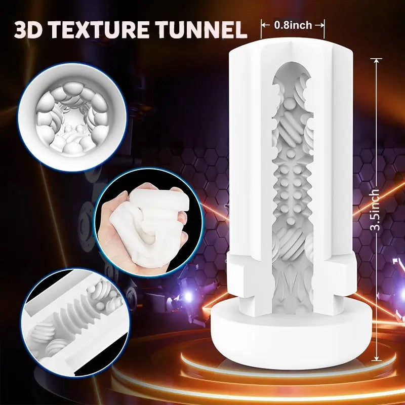 LED Display Automatic Masturbator Blowjob Machine with 4 Thrusting &4 Sucking &10 Vibrating Modes