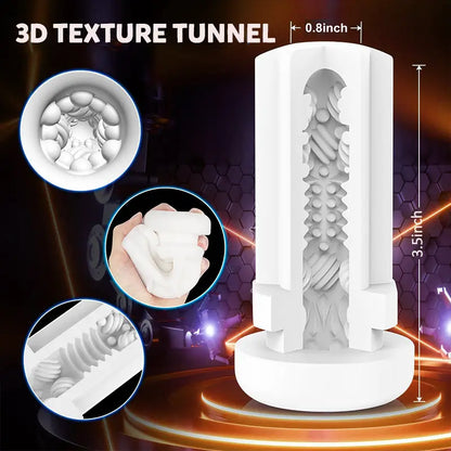 LED Display Automatic Masturbator Blowjob Machine with 4 Thrusting &4 Sucking &10 Vibrating Modes