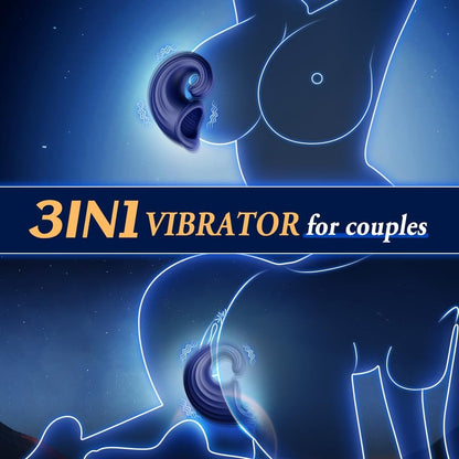 3 IN 1 Penis Trainer Glans Vibrator Masturbator with 7 Oral Sex Vibrations