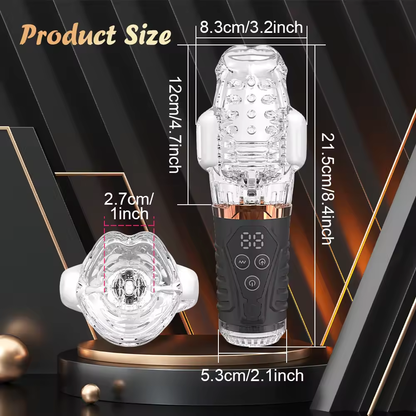 Automatic Sucking Penis Trainer Masturbator with 9 Vibrating & 9 Sucking Modes
