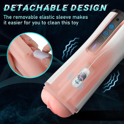 3D Realistic Automatic Male Masturbator Cup with 10 Vibrating Modes