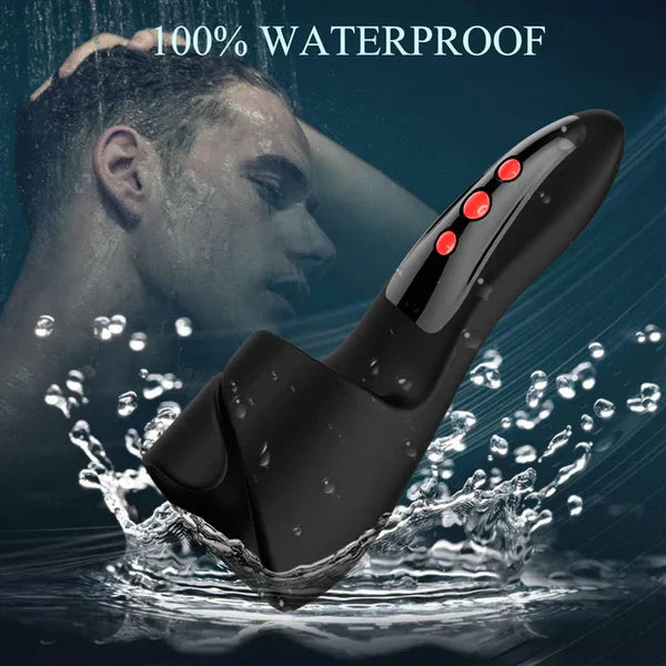 2 IN 1 Electric Penis Vibrator Glans Trainer Masturbator with 9 Vibration Modes