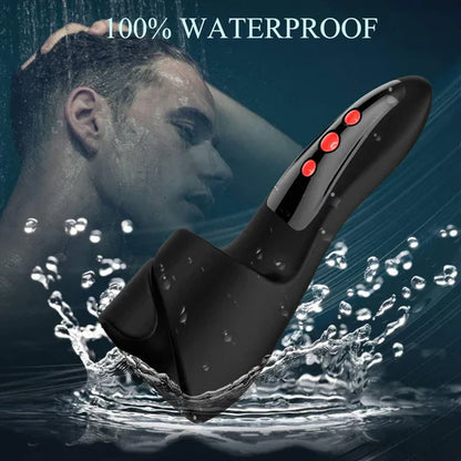 2 IN 1 Electric Penis Vibrator Glans Trainer Masturbator with 9 Vibration Modes