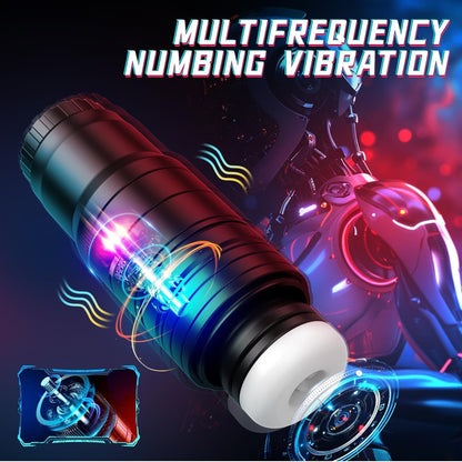 Intelligent Automatic Masturbator Cup Glans Sucker with 7 Suction & 10 Vibration & Heating