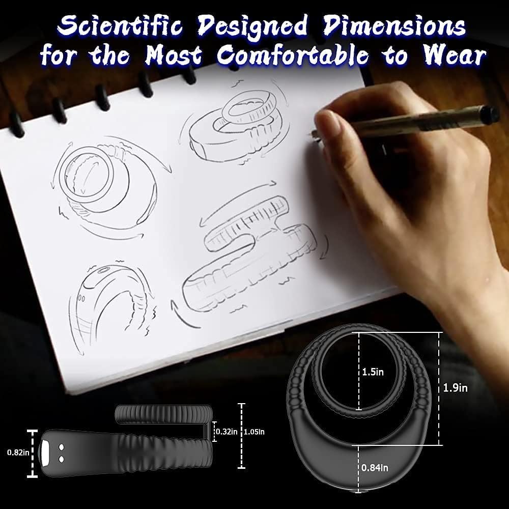 Penis Rings Vibrator Enhancer Glans Trainer with 10 Vibration Modes