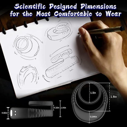 Penis Rings Vibrator Enhancer Glans Trainer with 10 Vibration Modes