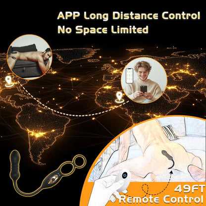 Prostate Massager Anal Vibrator Penis Ring with 9 Shock and Vibration Modes