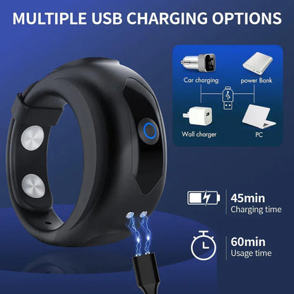 Adjustable Buckle Penis Ring Cockring Glans Trainer with 10 Vibration Modes