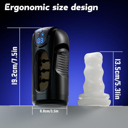 Hands-Free Stroker Blowjob Masturbator with 9 Thrusting & Vibrating Modes