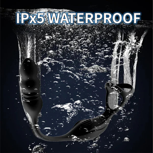 3 in 1 Anal Vibrator Prostate Massage Butt Plug with 9 Vibrating & Thrusting  Modes