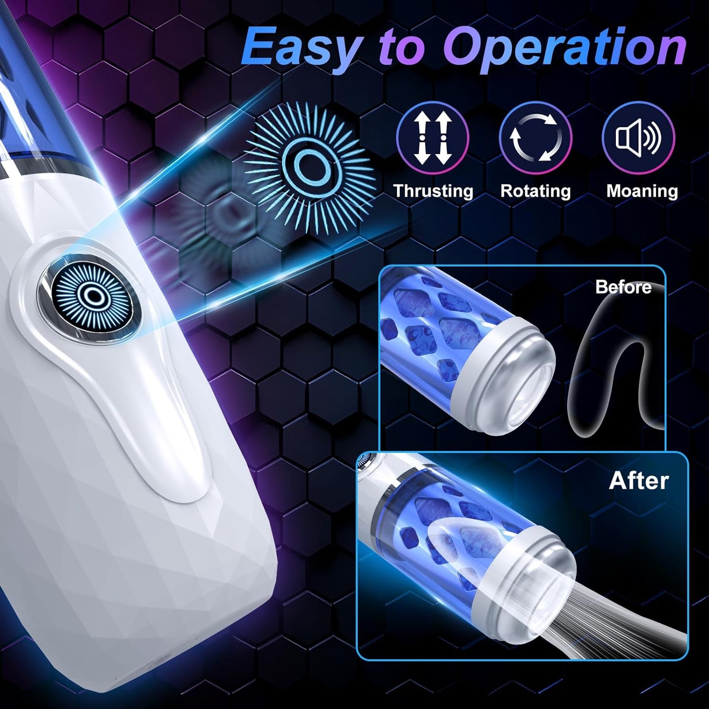 Multi-Featured Automatic Male Masturbator with 7 Thrusting & Rotating Modes